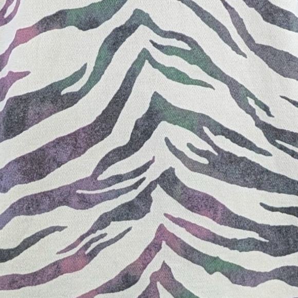 Rails Marlo Sweatshirt Tiger Print Side Zippers Cotton Poly Ivory Gradiant L NWT - Picture 4 of 16